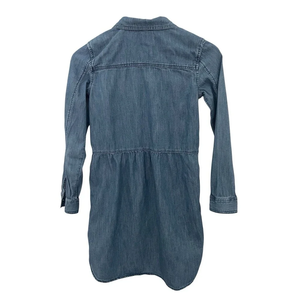 Gap Girls XL (12) Soft Denim/Chambray Button Down Pocket Fall Dress